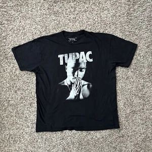 T-shirt nera Tupac 2pac stampa taglia XL - Foto 1 di 4