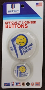 Seltene Vintage 90er Indiana Pacers 2,25" & 1,375" WinCraft Pinbacks NEU AUF KARTE - Bild 1 von 1