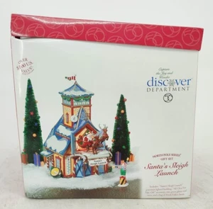 Department 56 "SANTA'S SLEIGH LAUNCH" #56.56734 North Pole Series Gift Set - Picture 1 of 2