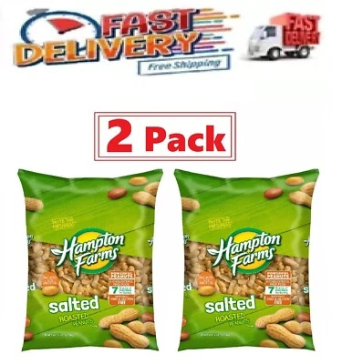 2 PACK - Hampton Farms Salted In-Shell Peanuts - 5 lbs (Total 10 lbs) - Image 1 of 2