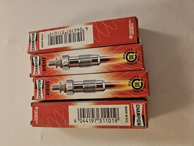4XNEW GLOG PLUGS CHAMPION MADE IN GERMANY FOR JEEP 2.0CRDI 2.0DID CH702 MN980234 - Image 1 of 4