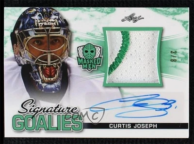 2017 Leaf Men Signature Goalies Emerald /8 Curtis Joseph #SG-03 Auto - Image 1 of 2