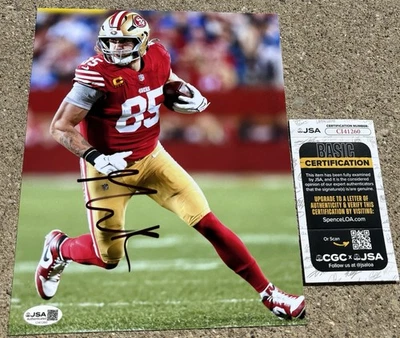 GEORGE KITTLE SIGNED 8x10 Photo JSA COA SAN FRANCISCO 49ers - Image 1 of 2