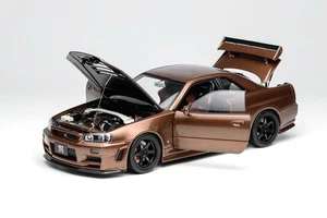 Motorhelix Nissan GT-R (R34) Customized Version Metallic Bronze 1/18. M83414 - Picture 1 of 15