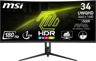 MSI MAG 342CQR E2, 34" Gaming Monitor, 180Hz, 3440x1440 UWQHD (9S6-3DB64H-069) - Bild 1 von 4