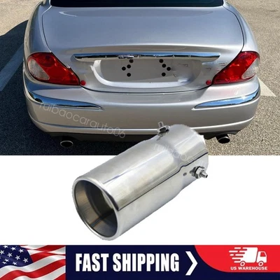 1.5 to 2.7"Stainless Steel Rear Exhaust Pipe Tail Muffler Tip For Jaguar X-Type - Imagem 1 de 4