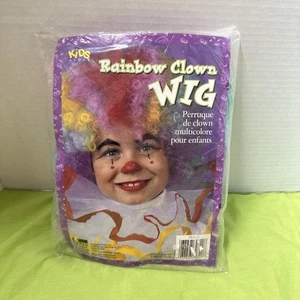 Parrucca Paper Magic Group Rainbow Clown, Parrucca Clown Riccia Colorata per Bambini. - Foto 1 di 5