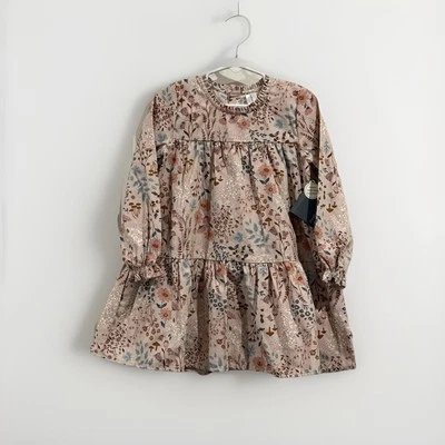 Modern Moments by Gerber Light Pink Floral Print Dress Toddler Girl 4T NWT NEW - Image 1 of 4