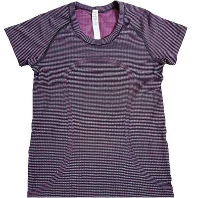 Lululemon Swiftly Tech Short-Sleeve Shirt Athleisure Workout Running Multi Sz 4 - Image 1 of 4