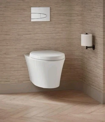 Inodoro empotrado Kohler K-31539-0 Velo Dula colgante en la pared, blanco. Tiene pequeño defecto leído Foto 1 de 4