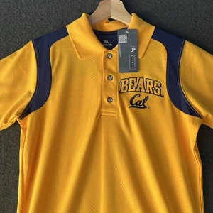 Cal Bears UC Berkeley Polo Shirt Men's Small Yellow Embroidered NWT - Picture 1 of 12