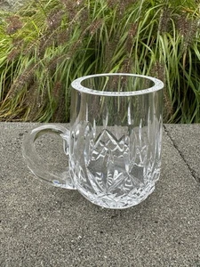 Waterford Crystal Lismore Tankard Mug 13 oz. Signed Hand Blown And Diamond Cut - Picture 1 of 12