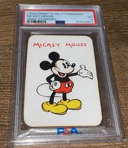 Tarjeta de colección c1930 WALT DISNEY SILLY SYMPHONIES MICKEY MOUSE CLASIFICACIÓN PSA ¡RARA!! - Imagen 1 de 2
