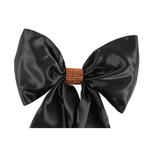 25 Orange Rhinestone Bow Covers - 8 Row - wedding chair sash reusable - Picture 1 of 5