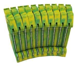 10 Phoenix Contact PT 4-PE 3211766 Terminal Block Protective Cond. 10-24AWG NEW - Picture 1 of 11