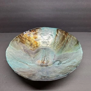 Glass Multi Color Bowl - Serving Dish - 12.75” Wide, Free Shipping - Picture 1 of 5