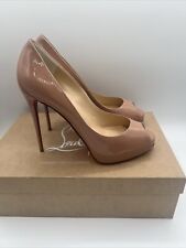 Christian Louboutin NEW VERY PRIVE 120mm PATENT NUDE Size 42 Retails For $945+
