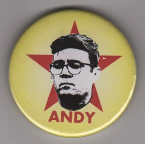 Andy Burnham pin badge button - Labour Mayor of Manchester - virus lockdown 2020 - Picture 1 of 1