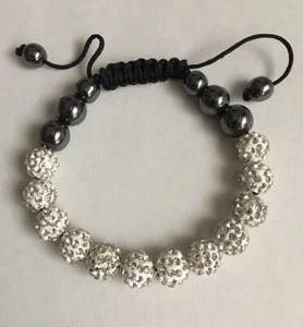 NUEVO Pulsera Ajustable con Cuentas de Titanio y Resina-Estrás - Imagen 1 de 2