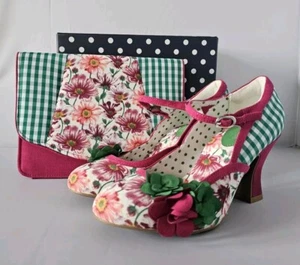 Ruby Shoo Imelda in Magenta Size 5/38 & Dublin Handbag BEAUTIFUL & IMMACULATE - Picture 1 of 18