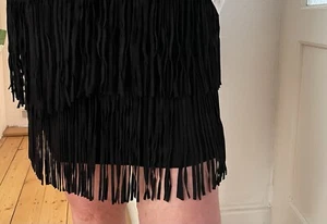 RALPH LAREN Lederrock Ziegenvelour, Gr. 14 / XL, schwarz, NEUWERTIG nie getragen - Bild 1 von 11