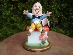 12-1/2" Joseph & Irene Toth Humpty Dumpty on the Wall scultura legno originale ottime condizioni - Foto 1 di 12