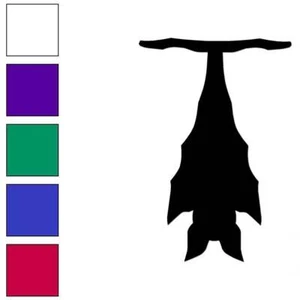 Hängende Fledermaus, Vinyl Aufkleber Sticker, mehrere Farben & Größen #7246 - Bild 1 von 21