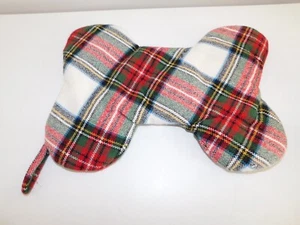 Pottery Barn Stewart Tartan Plaid Bone Pet Stocking Medium No Monogram NWOT - Picture 1 of 3
