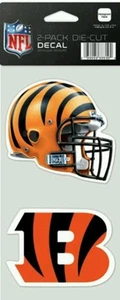Cincinnati Bengals Logos Set of 2 4x4 Perfect Cut Window Decal See Description  - Picture 1 of 1