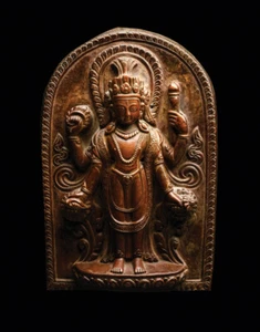 Nepalese Copper Standing Vishnu 19th Century or Earlier - Picture 1 of 4