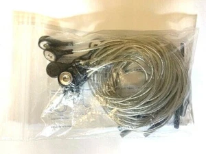 ECG LEADWIRE SET D-3A1330 SNAP/DIN 24" (10 PAK ) BLACK NEW - Picture 1 of 4