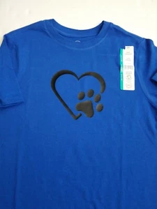Abbigliamento Bambini Magliette Bianche E Trasferimento Calore Colore Blu Royal TagliaL/G 10-12 - Foto 1 di 7
