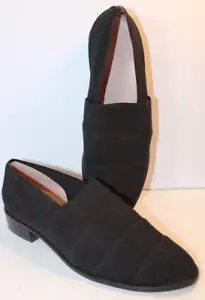 STUART WEITZMAN WOMEN'S BLACK FABRIC LOAFERS SHOES WOODEN HEEL MNEW SIZE 8.5 M - Picture 1 of 5