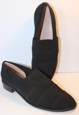 STUART WEITZMAN MUJER NEGRO TELA MOCASINES ZAPATOS TACÓN MADERA MNUEVO TALLA 8.5 M Foto 1 de 4