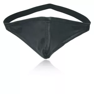 Black Faux Leather Eye patch Shade Eyeshield Cover Blinder blind fold roleplay - Picture 1 of 2