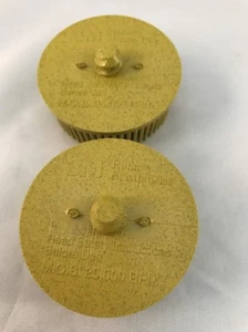 3M-07525 Scotch-Brite Roloc Bristle Disc 7525 Yellow, 2", Medium, (2 Disc) - Picture 1 of 7