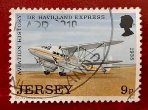 JERSEY 1973 9p Used Airplane Aviation Mi 84 Scott 84 Superb 8183 - Picture 1 of 2