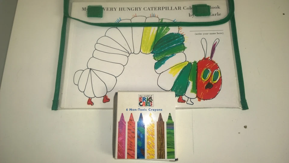 My Own Very Hungry Caterpillar Colouring Book by Eric Carle with crayons & bag. - Image 1 of 1