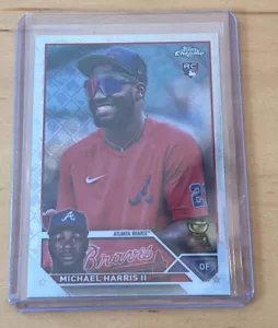 MICHAEL HARRIS II 2023 TOPPS CHROME LOGOFRACTOR VARIATION ROOKIE SSP BRAVES SP - Picture 1 of 2