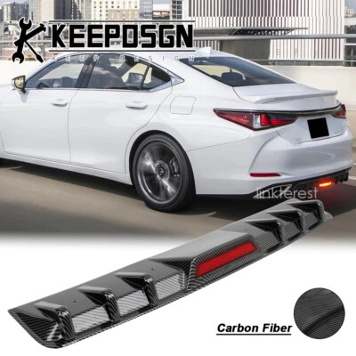 For Lexus ES350 ES300 CARBON FIBER Rear Bumper Diffuser Spliter LED Brake Light Foto 1 de 4