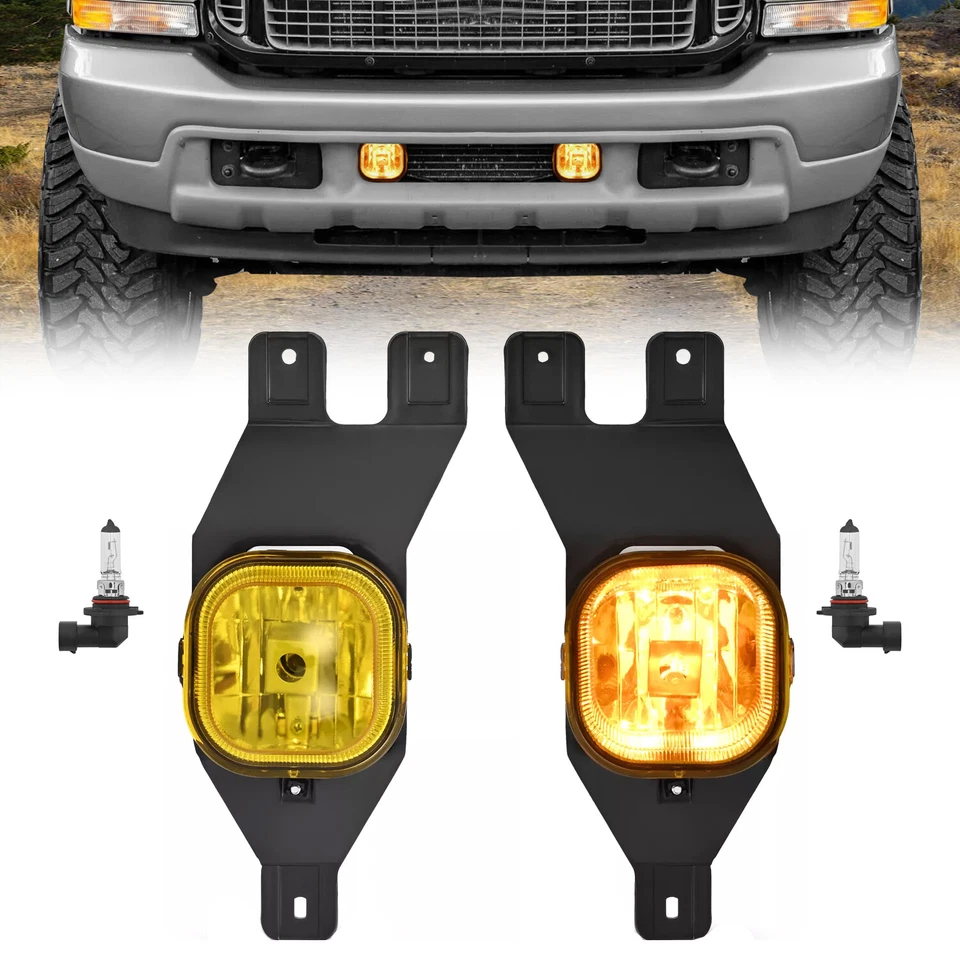 Amber Lens Fog Lights Lamps For Ford F250 F350 F-450 Super Duty 2001-2004 W/Bulb - Изображение 1 из 4