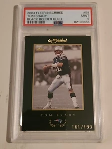 2004 Fleer Inscribed 59 Tom Brady GOLD /199 SSP PSA 9 MINT *POP 1 NONE HIGHER!* - Picture 1 of 2