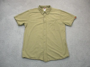 North Face Shirt Mens Extra Large Green Outdoors Hiking Camp Hike Plaid Preppy - Picture 1 of 11
