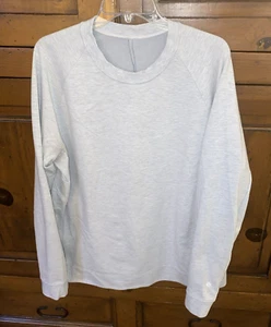 Lululemon City Sweat Crew Pullover Sweatshirt-Gray-XL-Side Zip-Hidden Pocket - Picture 1 of 8