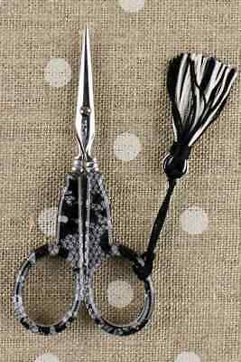 Sajou Embroidery Scissors Black Calais Lace Motif 4-1/2  ~ Brand New • 118.43€