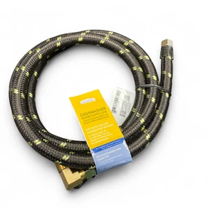 Manguera de suministro de agua para lavavajillas Whirlpool 4396897RW - codo de compresión de 3/8" x 3/8" - Imagen 1 de 11