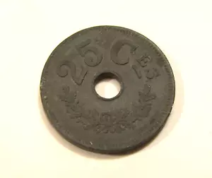 Luxembourg 1916 25 Centimes Zinc Coin - Picture 1 of 5