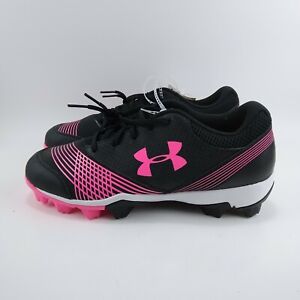 Under Armour Womens Size 8.5 Black Pink Glyde RM Softball Cleats 1297334-064 NEW