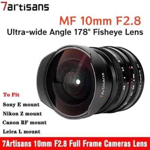 7artisans 10mm F2.8 Wide Angle Fishey lens for Sony E Canon RF Nikon Z L Mount - Picture 1 of 18