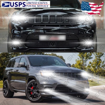 For Jeep Grand Cherokee 2014-2018 6X LED Headlight High Low + Fog Light Bulbs GB - Image 1 of 4